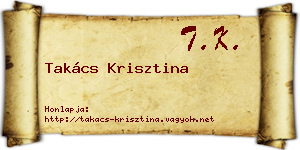Takács Krisztina névjegykártya