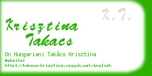 krisztina takacs business card