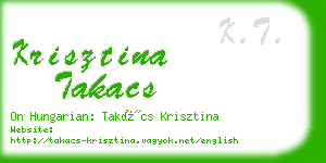 krisztina takacs business card